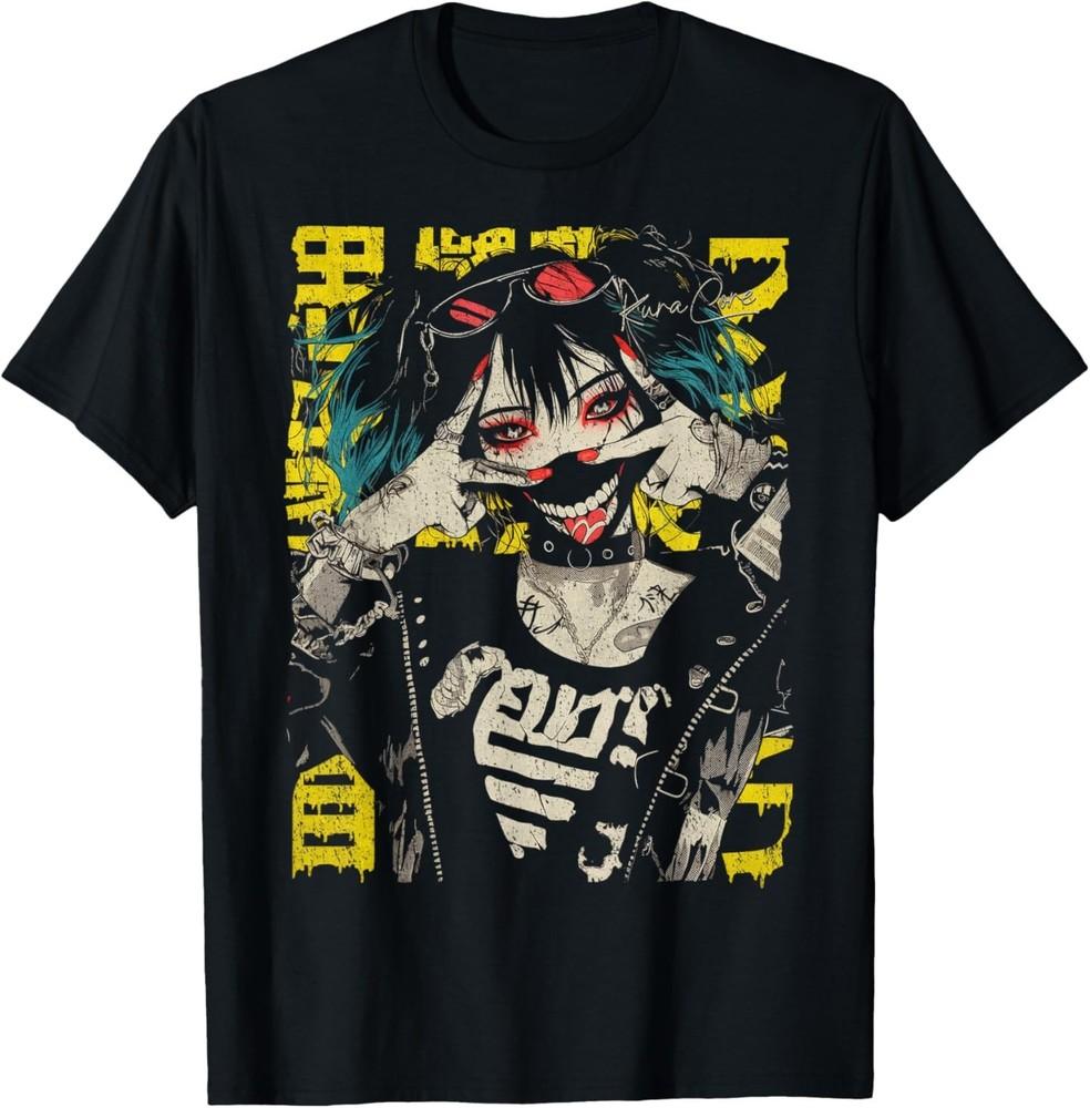 Japanese Streetwear Cyberpunk Y2K Retro Techwear Manga Anime T-Shirt