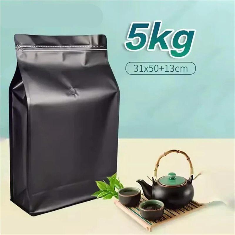 J1UL1N 10Pcs 5Kg Coffee Beans Storage Bags, Large Stand Up Pouches With Valve For Powder Nuts