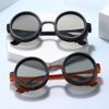 Ретро Панк Очки с затемнением Поляризованные Солнцезащитные очки Мужские Женские Круглые УФ400 Для вождения Солнцезащитные очки День и Ночь Очки Наружные Очки