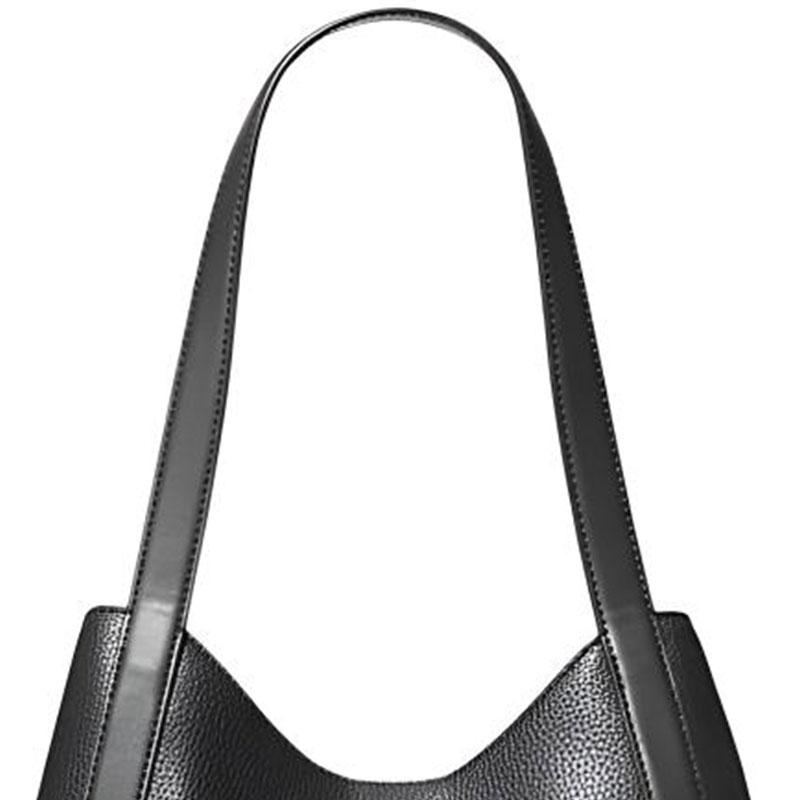 MICHAEL KORS Rosemary gold metal details grained leather shoulder bag large women's black