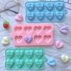 Силиконовая форма пищевого качества Форма для шоколада Силиконовая форма с 8 ячейками в форме сердца для выпечки 3D-форма сердца Лоток для шоколадных конфет