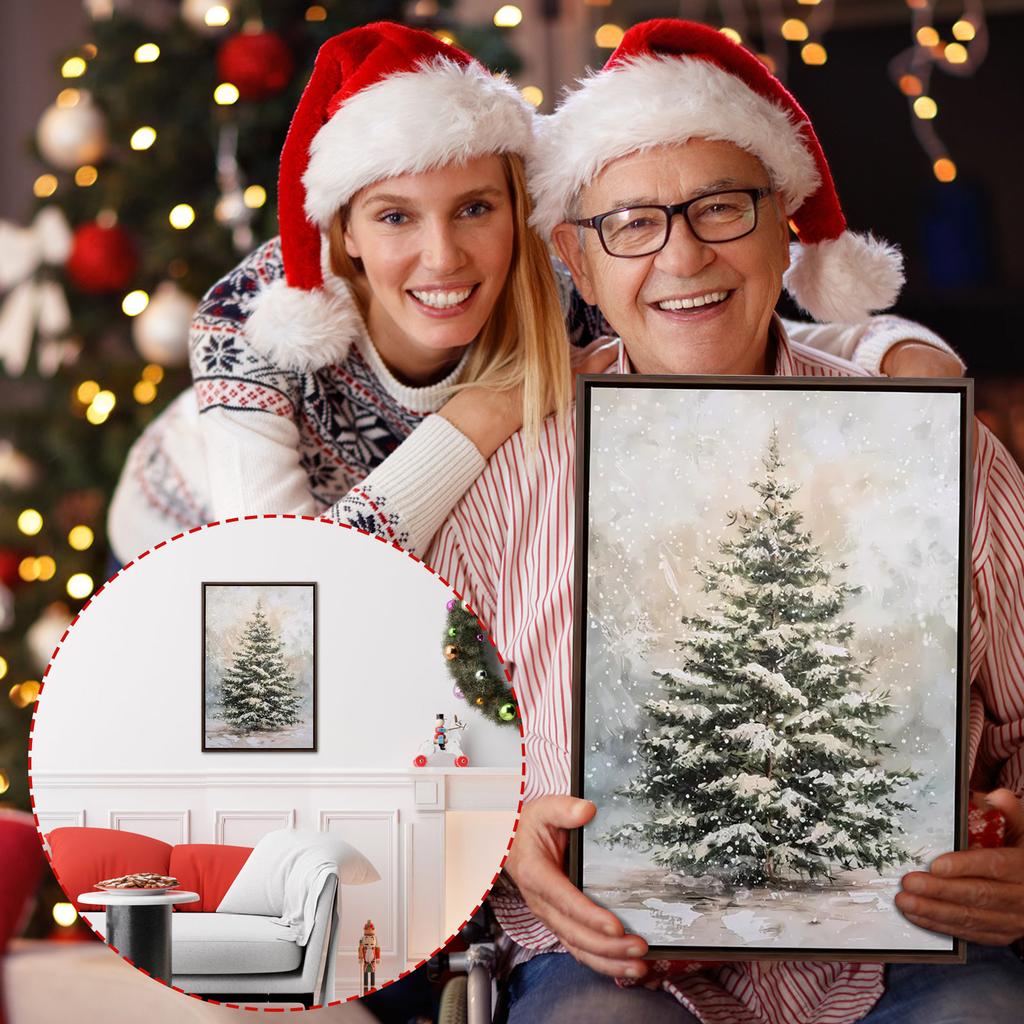 Snow Tree Luminous Canvas Wall Decoration Props