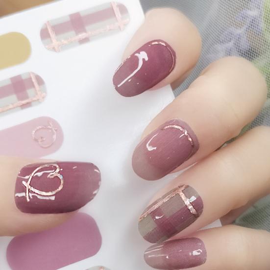 Nail Polish Film Back Glue Vivid Patterns Ultra Thin Full Waterproof Environmentally Nail Stickers for Manicure