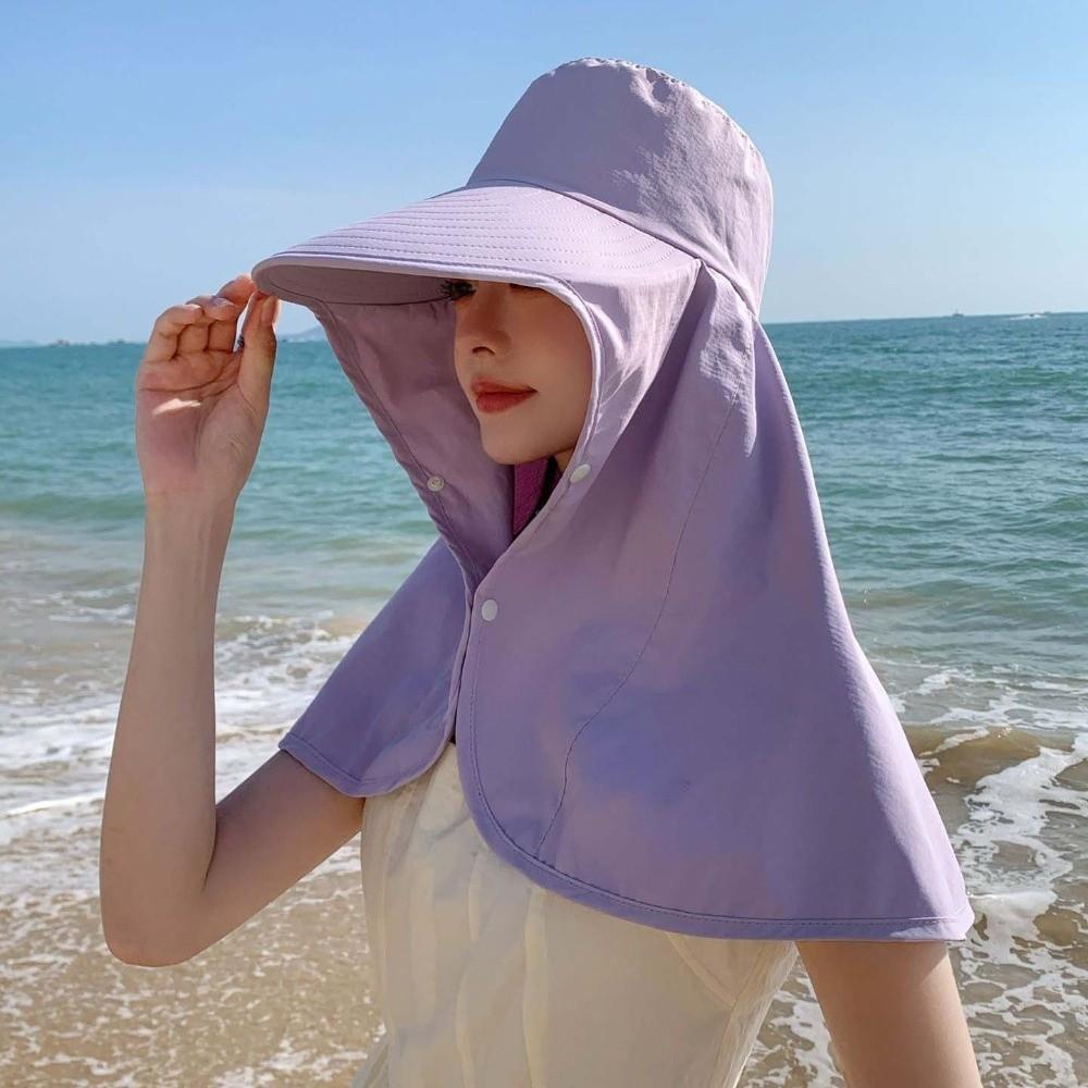 Wide Brim Shawl Fisherman Hat Breathable Hiking Bucket Hat Folding Women Sun Cap Outdoor