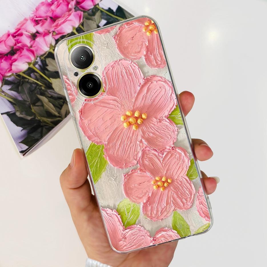 For Realme C67 4G Case RMX3890 New Fashion Painted Cover 6.72'' Soft Silicone Phone Case For Realme C67 C 67 RealmeC67 4G Bumper