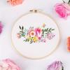 1Pcs Love Flower Embroidery DIY Handmade Material Package (Including Tools), for Beginners To Practice Embroidery Enthusiasts, Gifts for Friends