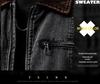 2025 Men's High-End Detroit Denim Workwear Jacket with White Duck Down Filling