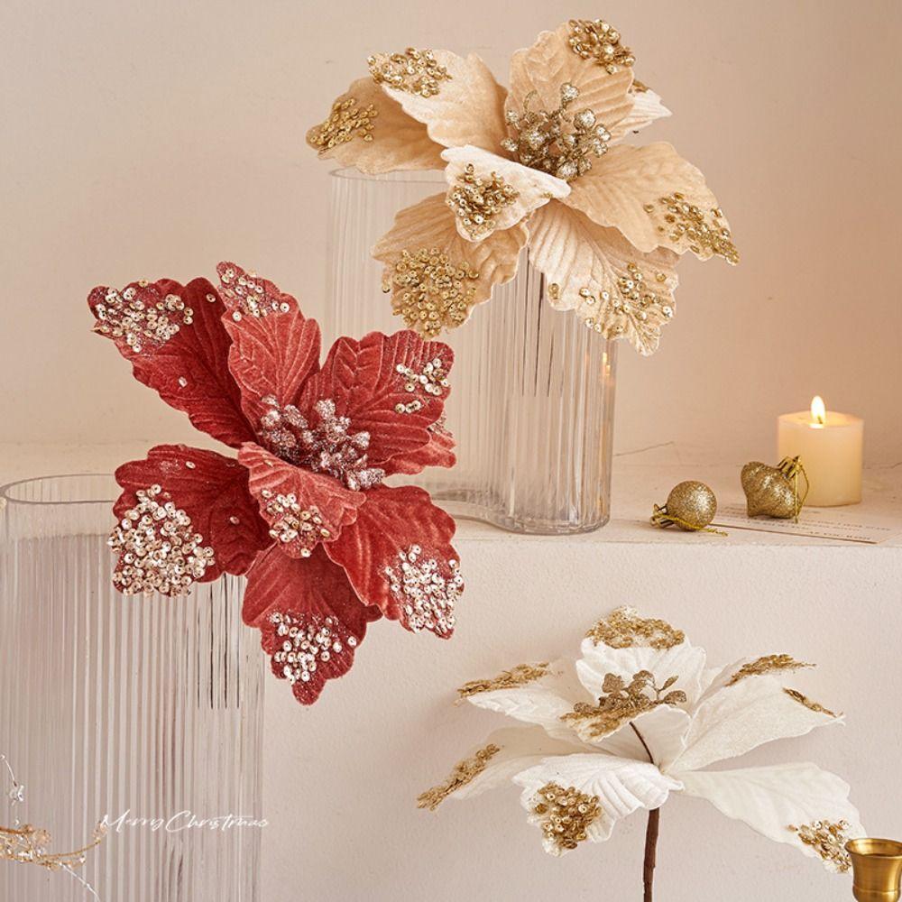 Christmas Style Simulation Flowers 25cm Length Christmas Tree Decorations Wedding Decorations