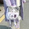 Rabbit Cute Cat Backpack Preppy Style Plush Shoulder Bag Soft Idol Photocard Pouch Itabag  Girls