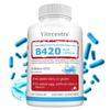 Капсулы пробиотические Vitrcestrs B420, 15 миллиардов КОЕ с B420 и Lg-36, Без молочных продуктов и глютена, 120 капсул