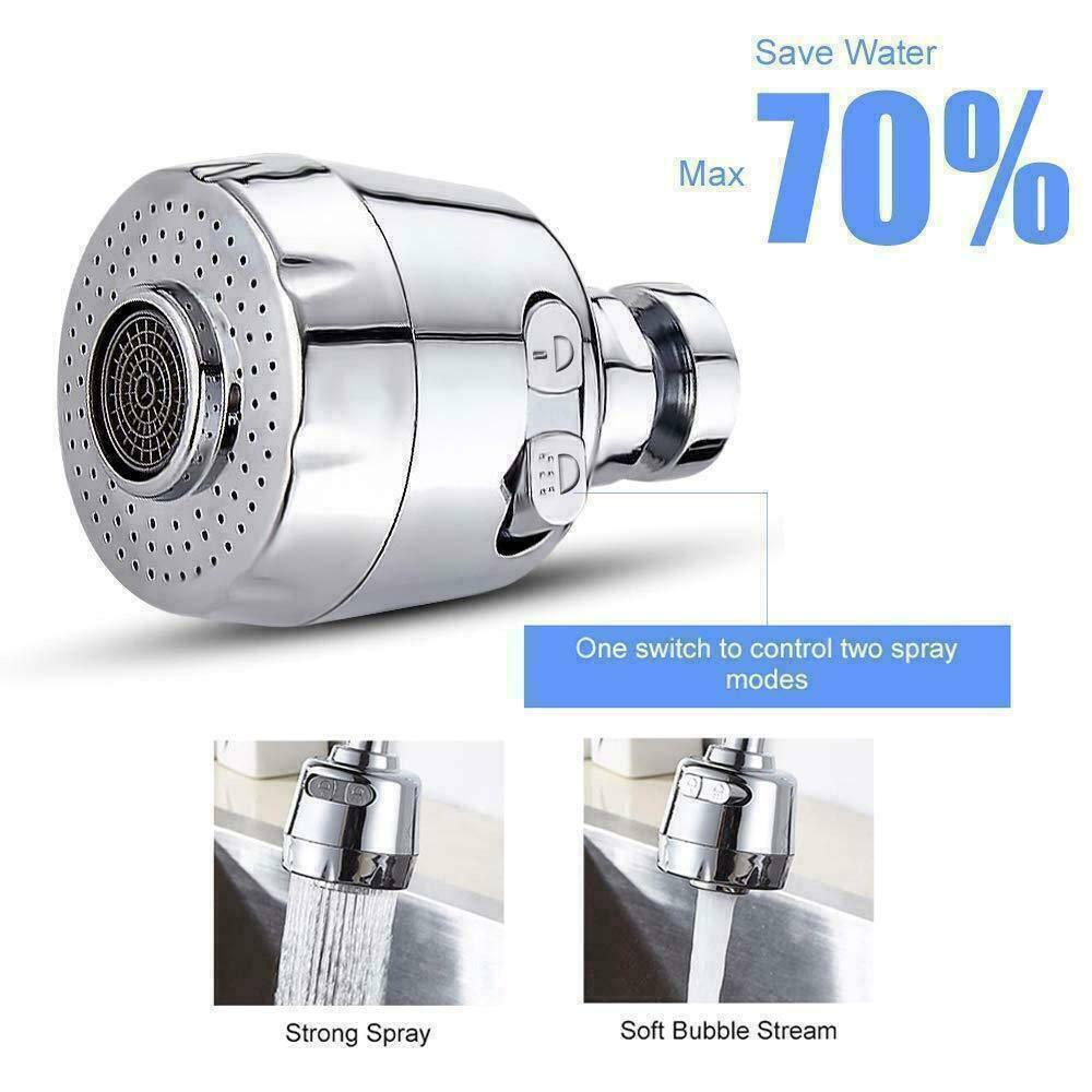 Filter ABS Plastic Water Saving 360 Degree Aerator Kitchen Faucet Extender Faucet Nozzle Swivel Tap