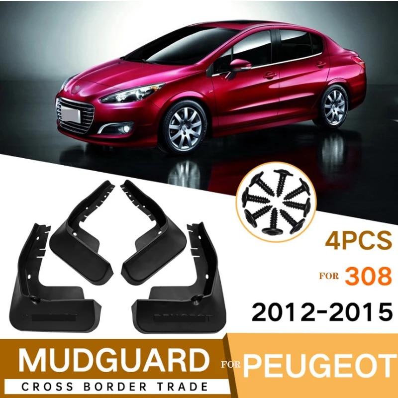 Car Mud Flaps For Peugeot 308 Mk2 Hatchback Hatch 2012 2013 2014 2015 Mudflaps Splash Guards Mud Flap Mudguard Fender Front Rear