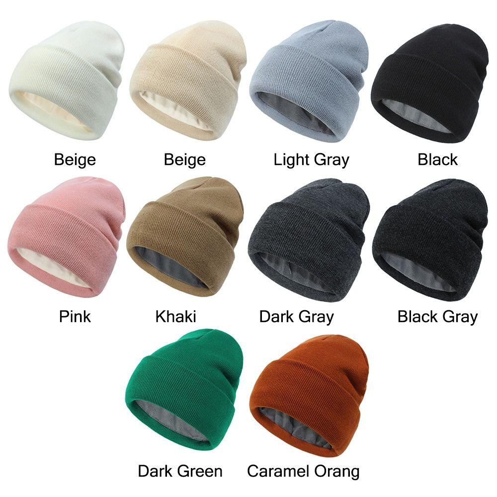 Winter Warm Cuffed Beanie Fleece Lined Ski Hats Soft Skull Cuff Cap  for Men Women