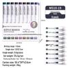 Blue Fruit M510 Soft Head Acrylic Marker Pen Set - 9 Colors for Art, Painting, and Graffiti