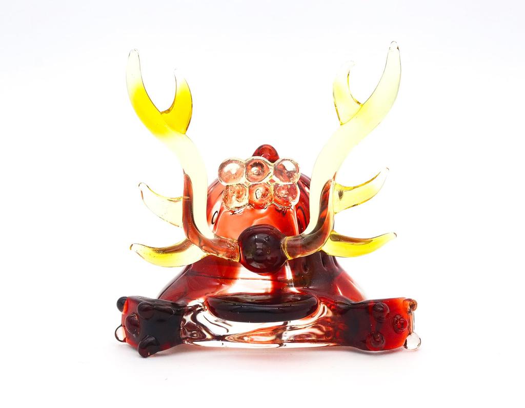 Glass Square May Doll for Boys' Day, Hard Glass, Red, Large, Beetle