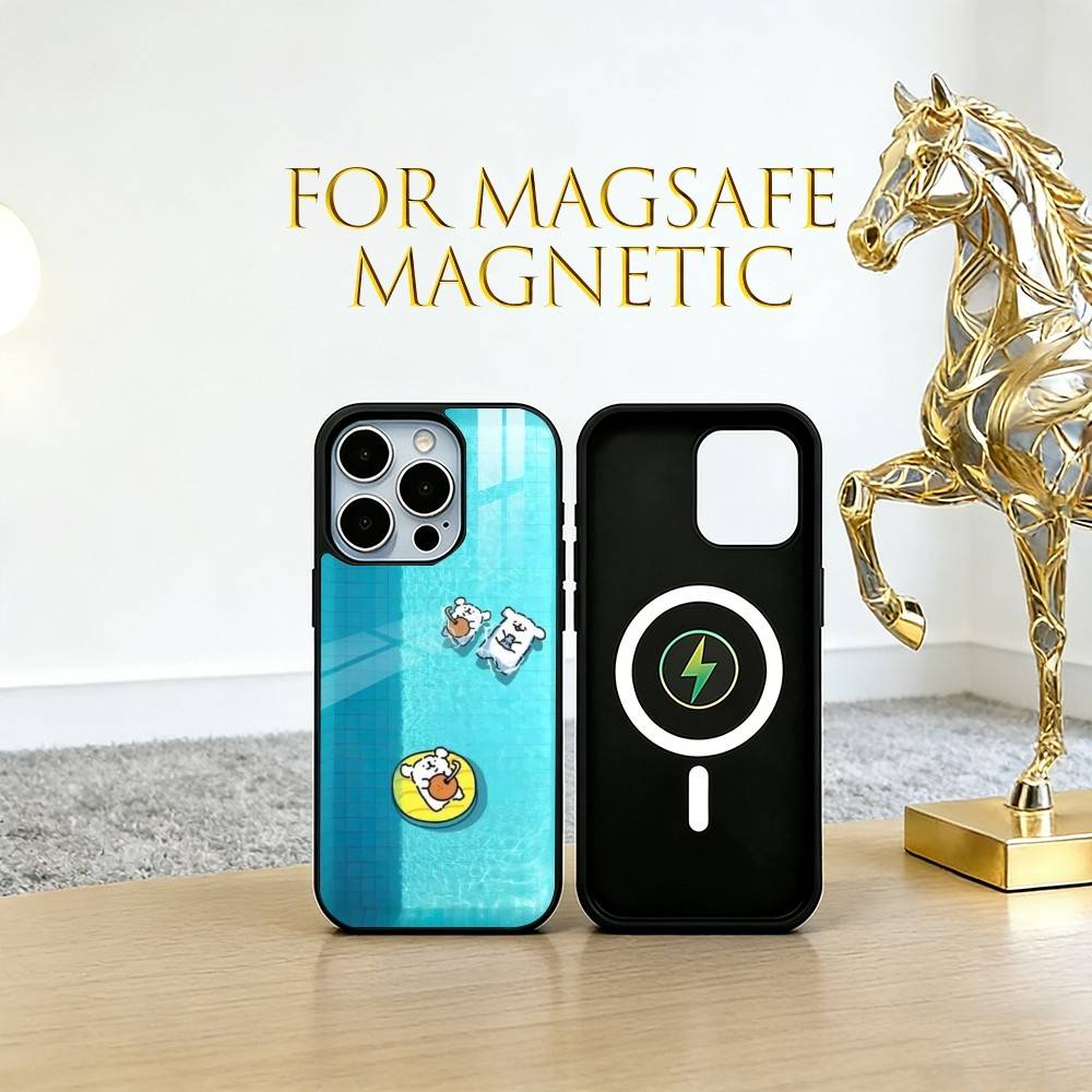 Красивый мультяшный чехол для телефона для iPhone 17, 16, 15, 14, 13, 12, 11 Plus, Pro, магнитный с Magsafe, беспроводная зарядка
