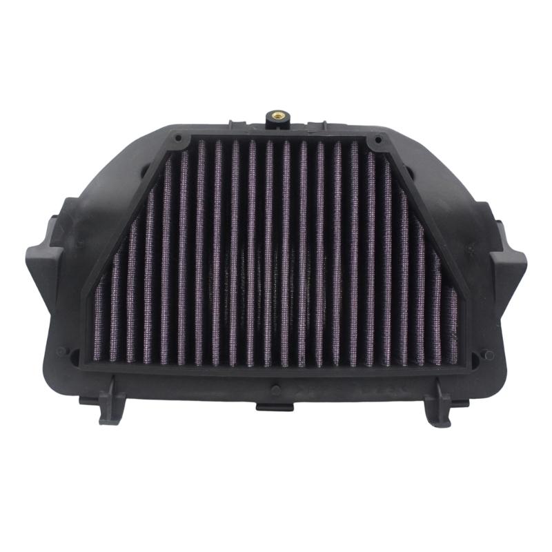 Washable Motorcycle Air Filter with Pleated Mesh and Rubber Frame, Reusable Direct Fit Intake Filter for YZF-R6 2010-2018 Routine Upkeep and Garage
