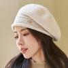 Women's Autumn/Winter Wool Beret - Fashionable, Versatile, Warm, and Luxurious Knit Beanie