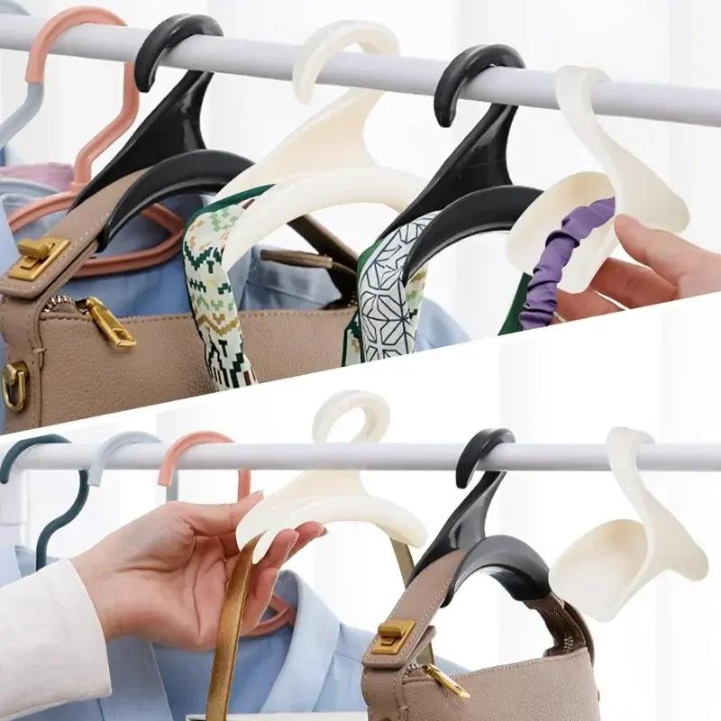 1-10pcs Bag Hanger Hook Handbag Hat Scarf Storage Rack Hangers Wardrobe Backpack Hook Handbag Holder Storage Rack Organization