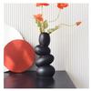 Decorative Ceramic Vase for Flowers, Pampas Grass Vase, Vase for Money Plant Live Plants for Home, Office,Gifts- (Pebble Vase, , Glossy Black)