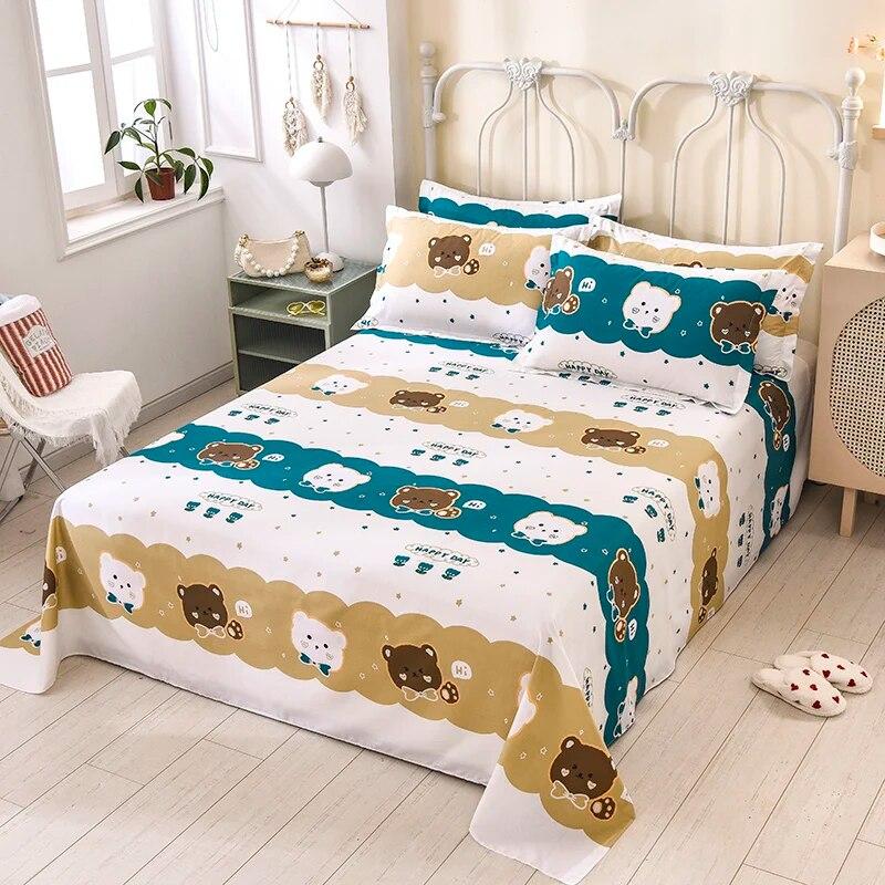 Простая хлопковая простыня с принтом, современная большая простыня, удобное студенческое покрывало, универсальная пылезащитная простыня Four Seasons