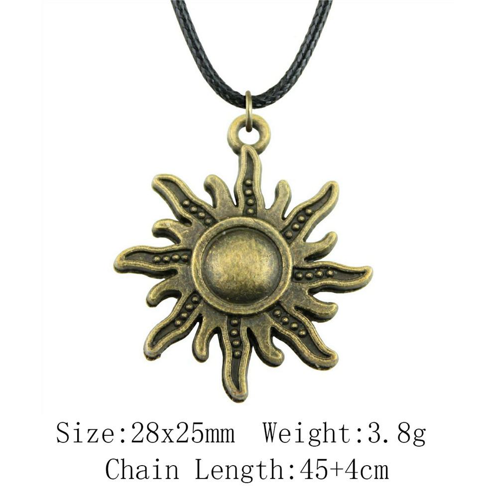 Birthday Gifts Choker Sun Moon Pentagram Necklace Leather Chain 45cm Art Supplies Neck Pendants
