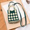 Fashion Geometric Women's Knitted Handbag Female Handmade Woven Shopper Tote Bag Purse Design Chain Shoulder Crossbody Bag