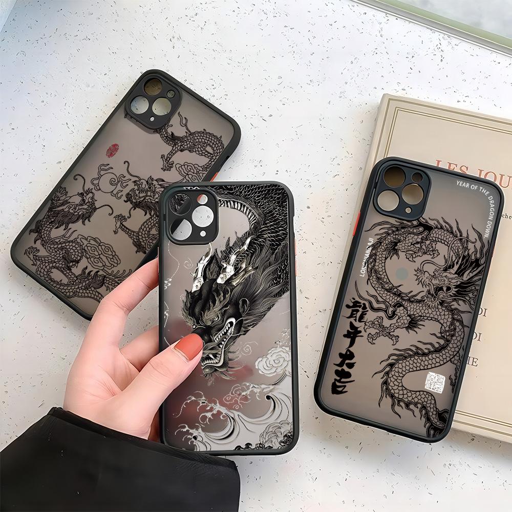 ГОРЯЧАЯ Модная Чехол-бампер с Китайским Драконом для Samsung Galaxy S25 S24 S23 S22 S21 S20 S10 FE Note20 Plus Ultra Lite 5G Задняя крышка
