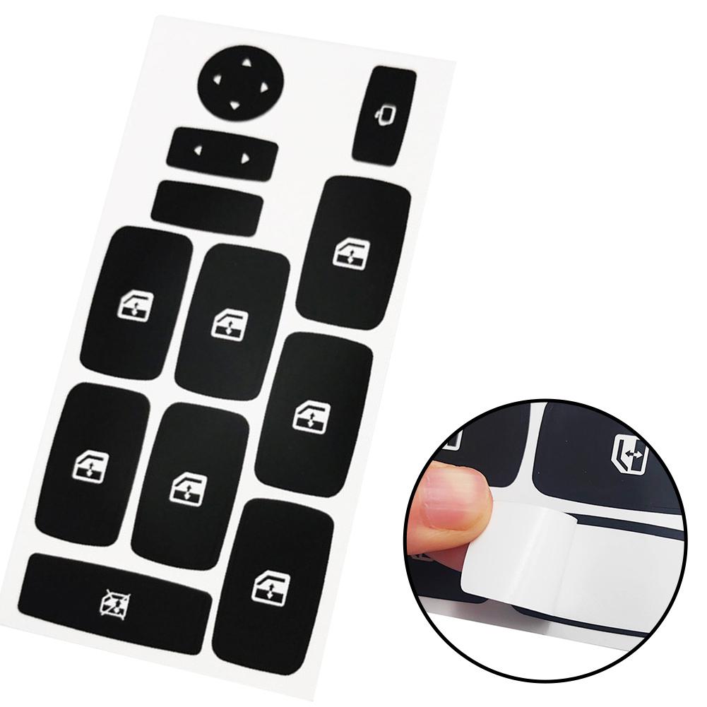 Black Vinyl Material Windows Button Decals Light Penetration Reduction