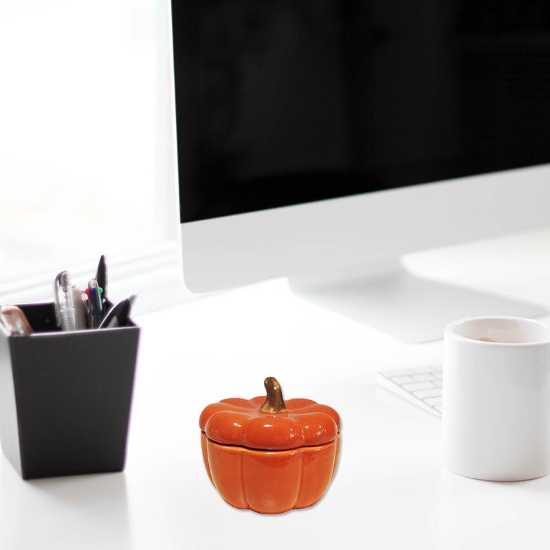 Чашка-подсвечник из тыквы с крышкой для украшения дома, спальни, керамические чашки