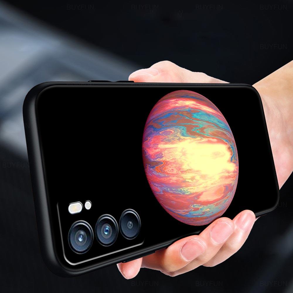 Aesthetic Space Planet Phone Case For Oppo A54 A53 A52 A9 2020 A15 A95 A16 A76 A74 A12 Find X5 Reno7 SE Reno6 Pro Plus 5G Cover