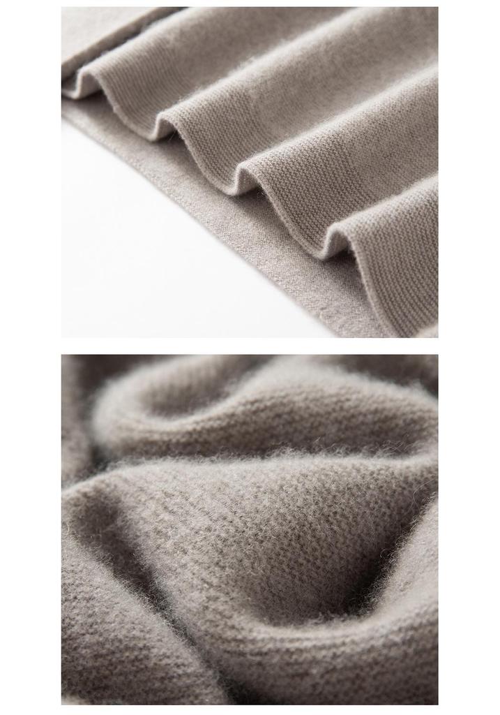 Women's Cashmere Half-High Neck Sweater - Warm Knitted Base Layer for Autumn & Winter