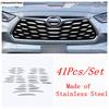 Front Grille Net Sequin Decoration Cover Trim For Toyota Highlander / Kluger  - 2025 Stainless Steel Accessories Exterior
