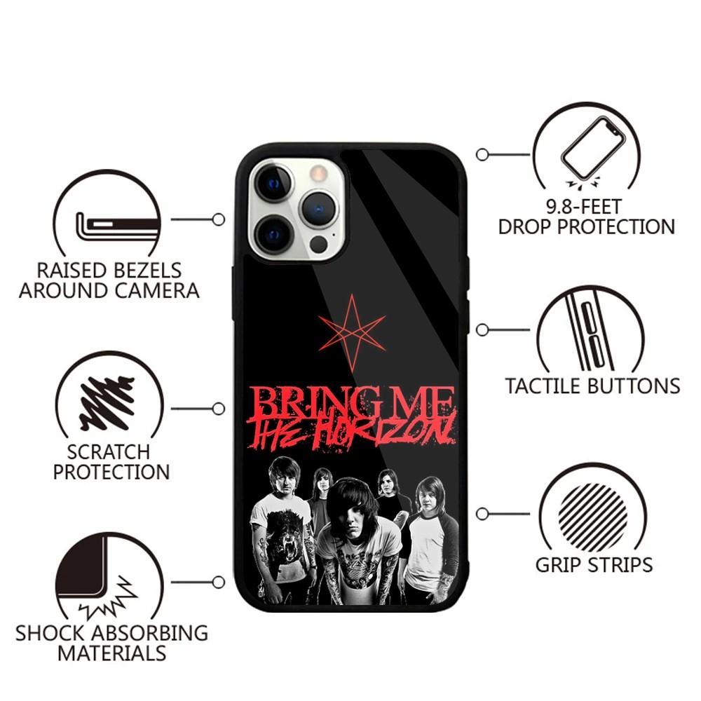Чехол для телефона Bring Me The H-Horizons BMTH для iPhone 16,15,14,13,12,11,Plus,Pro,Max,Mini Магнитная беспроводная зарядка Magsafe