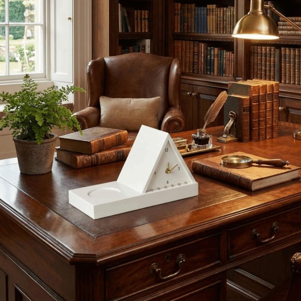 Non-Ticking Book Rest Clock with Light Bedside Table Clock Creative Silent Wall Clock  Bedside