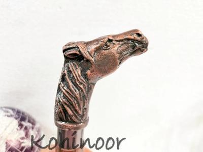 Трость: Медная отделка, Складная деревянная трость