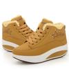 Swing Fitness Shoes Woman Cotton-padded Winter Outdoor Snow Boots Wedge Sneakers Height Increase Slimming Shoes