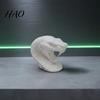 Cool Desk Accessories 3D Printed Snake Head Ornament, Sculpture with Sharp Teeth, for Shelves Realistic Animal Figurine Halloween Home Living Room And