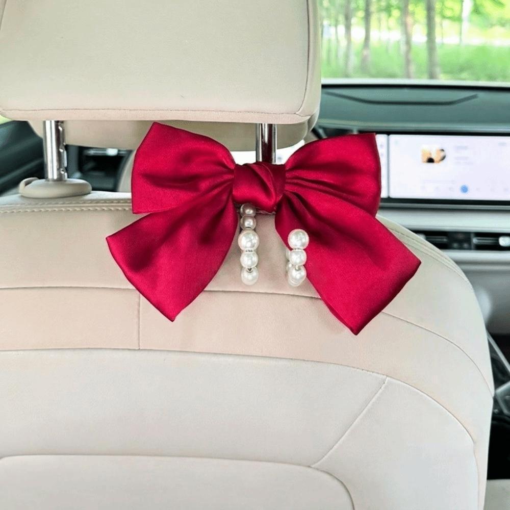 Pearl Ornament Seat Back Hanger Clip On Car Organizer Vehicle Decor Car Hook Daily Storage