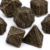 7 шт. бронза, черный череп, металлические кубики, набор твердых металлических многогранных кубиков, подходящий для ролевой игры, настольной игры, карточной игры