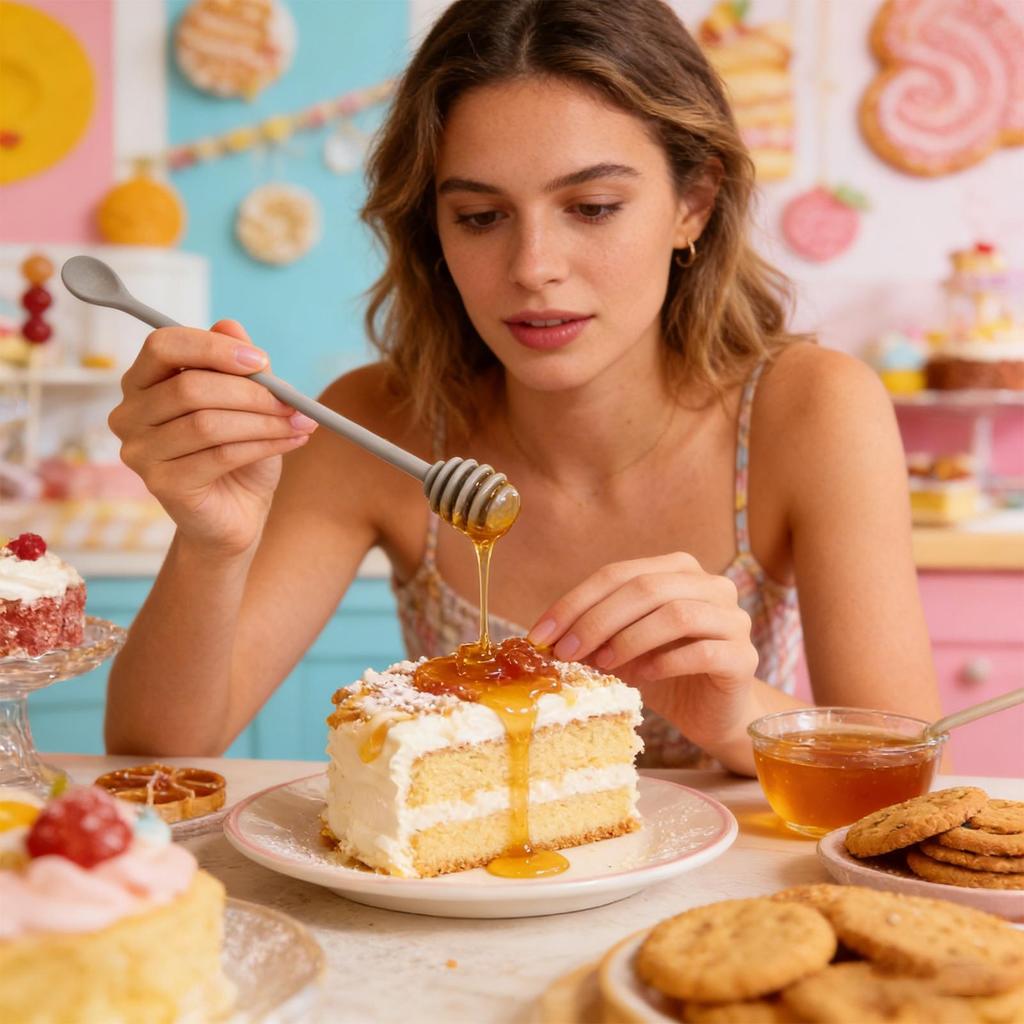 25 см Силиконовая палочка для меда Кухонная ложка-дозатор для меда Длинная ручка Палочка для сиропа Кухонный инструмент для дозирования сиропа