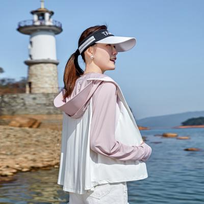 Солнцезащитная одежда с капюшоном Женская летняя одежда Новая одежда для велоспорта Дышащая футболка Прохладная тонкая одежда для кожи Солнцезащитная одежда