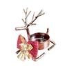 Christmas Reindeer Tealight Candle Holder Gold Iron Decoration for Table Window Versatile Christmas Holiday Decor