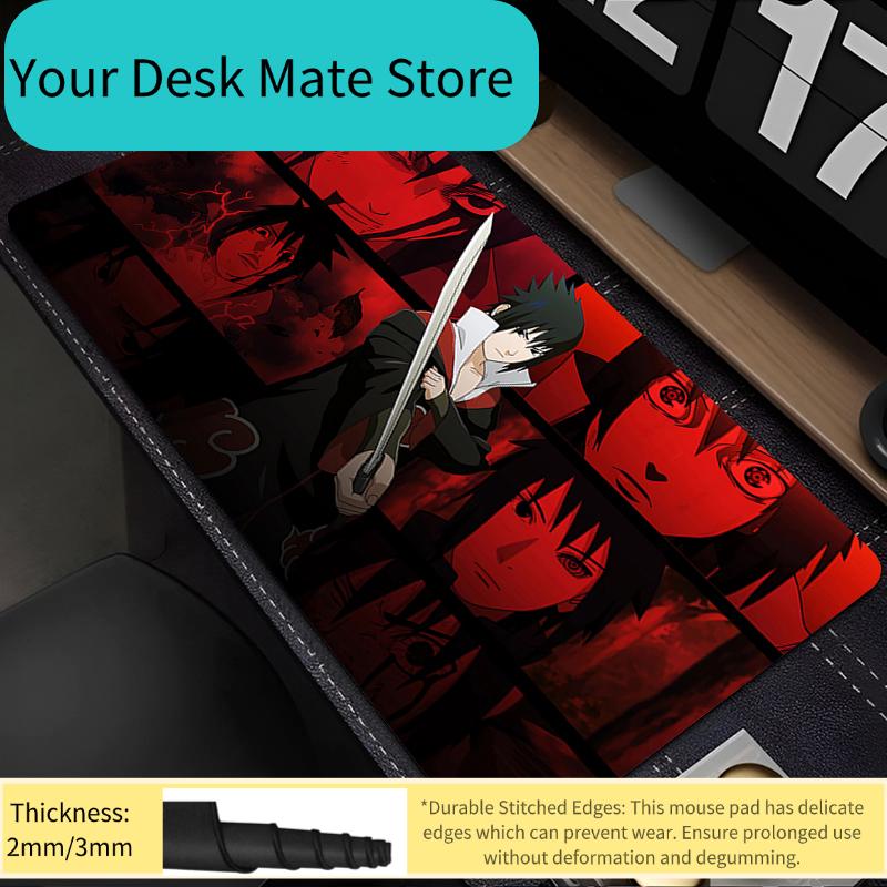 Large Mouse Pad Naruto Sasuke Office Desk Mats PC Gaming Accessories Designed specifically MousePads Laptop Keyboard Mat