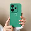 Чехол для телефона Poco F6 Pro Простой чехол-сердечко Жидкий силикон Защита камеры Чехлы Для Xiaomi Poco F 6 Мягкий Ударопрочный Funda