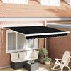 Manual Retractable Awning vidaXL Black 350x250 Cm 3330333