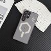 Для Samsung Galaxy S23 S24 S25 Ultra Plus Чехол KIGC Серия Mecha Сильный Магнетизм Беспроводная Зарядка Матовая Кожаная Задняя Крышка