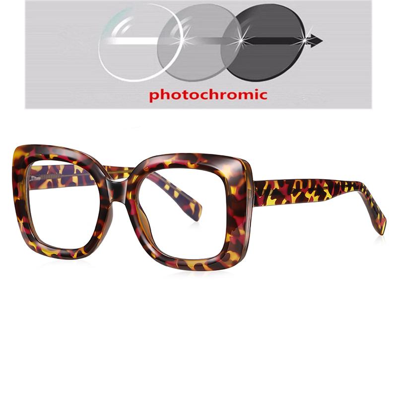 Розовая оправа Квадратные Готовые очки для близоруких женщин Пружинные петли Квадратные очки по рецепту Сила от 0 -0.5 -0.75 До -6.0