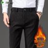 Мужские вельветовые брюки прямого кроя на флисовой подкладке для повседневной носки FIRS