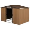 Садовый домик 5,4 м² 2,77 x 1,95 x 1,92 м Комплект фундамента Раздвижная дверь Вентиляционные отверстия Оцинкованная сталь, Хаки